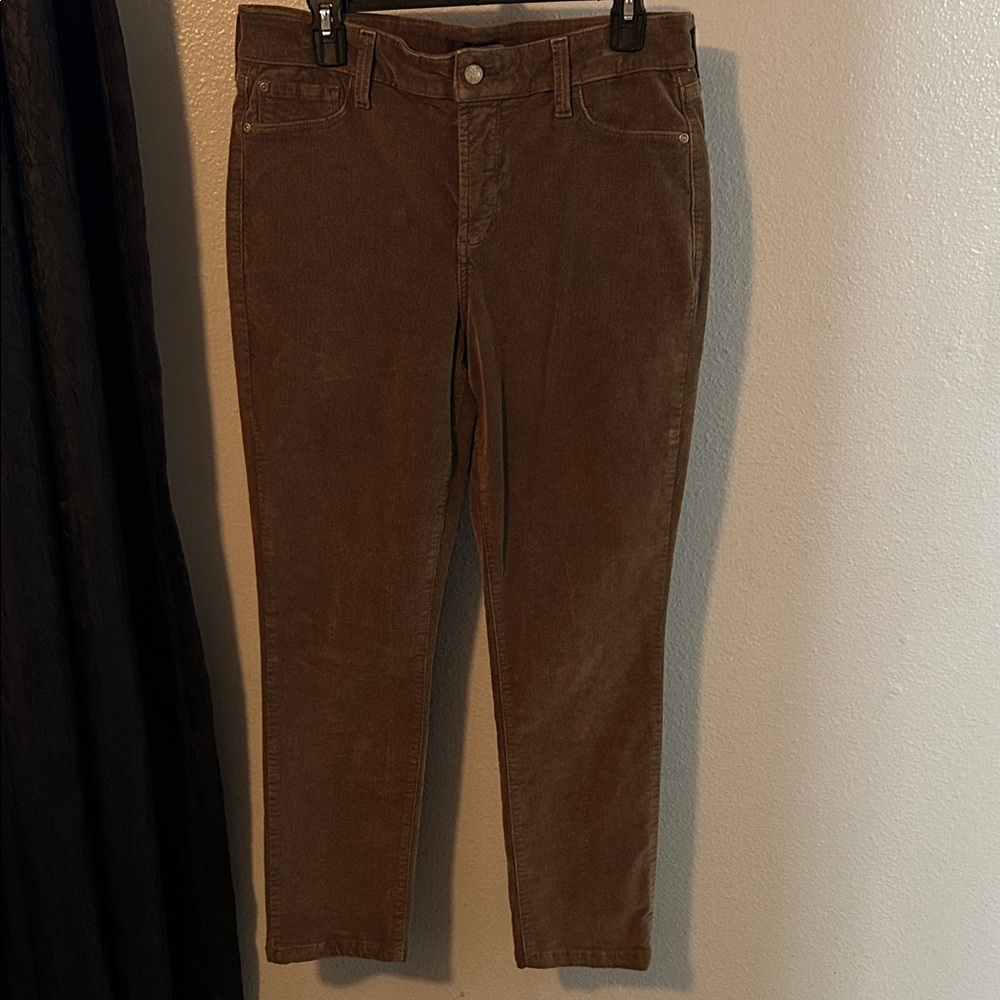NYDJ Brown Ankle Corduroy Jeans
